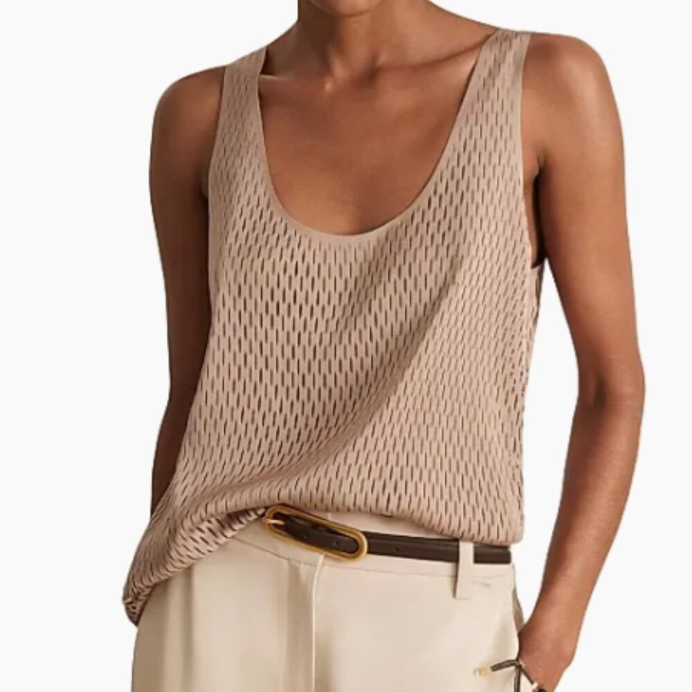NWT Reiss Atelier Laser-Cut Tank